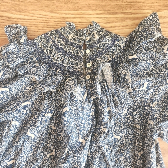 EUC Dôen Rosetta Dress In Prancing Fawn Floral, Size S RARE! - Picture 7 of 11